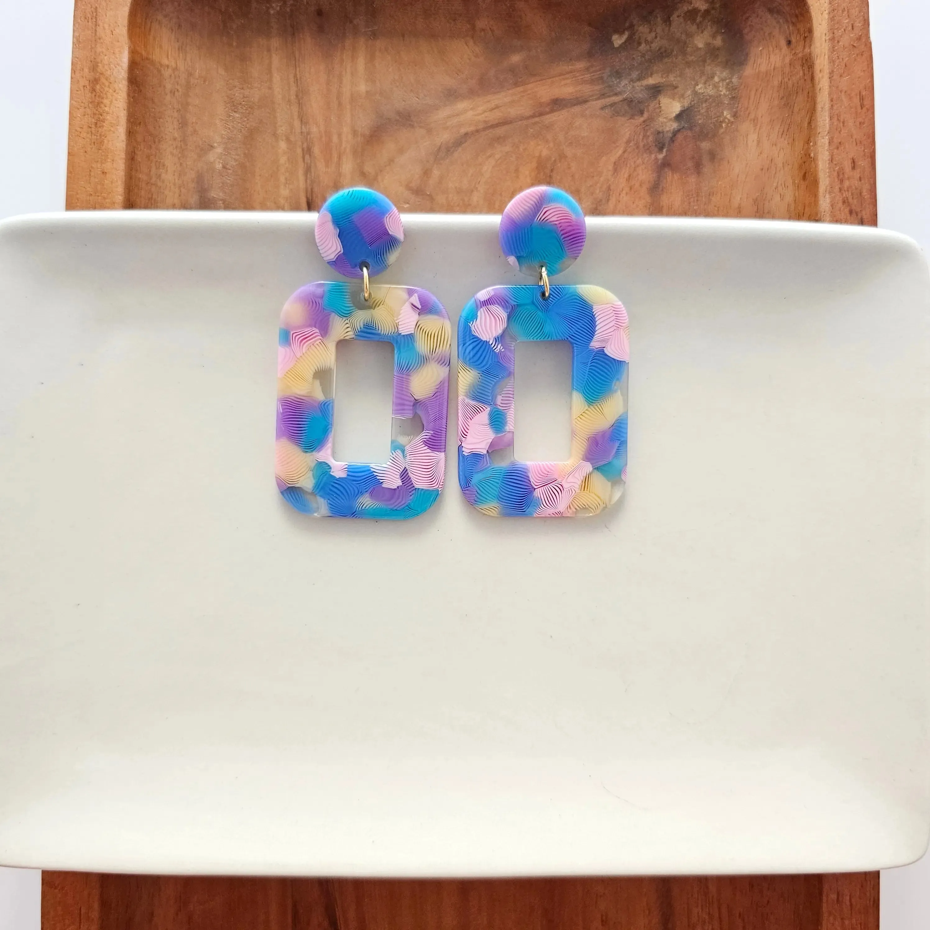 Margot Earrings Watercolor by Spiffy & Splendid