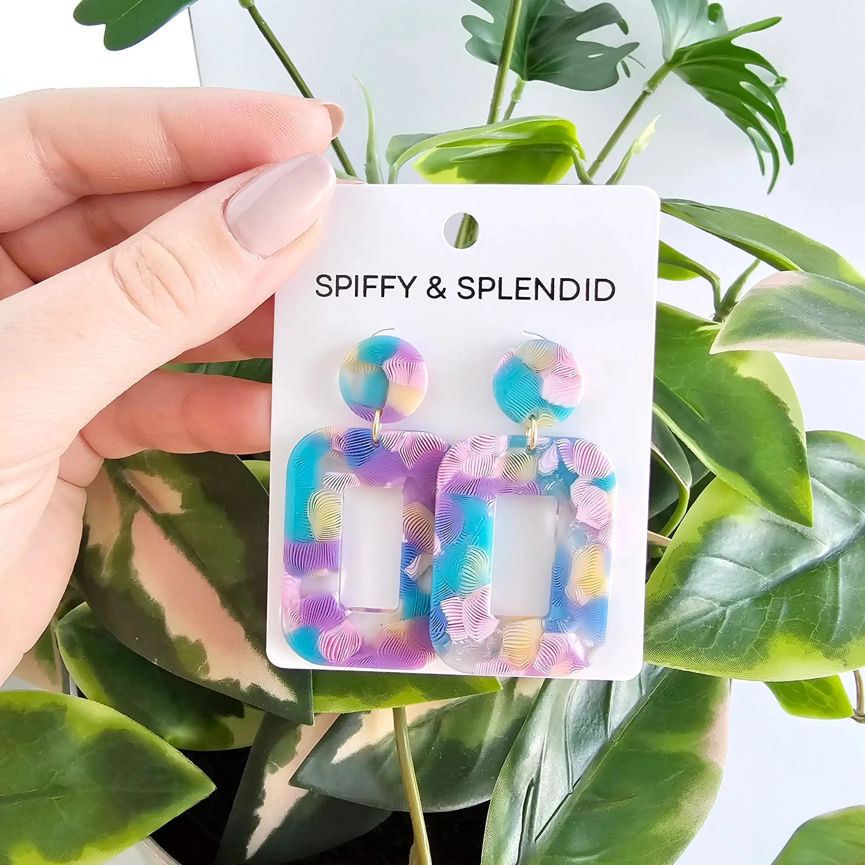 Margot Earrings Watercolor by Spiffy & Splendid