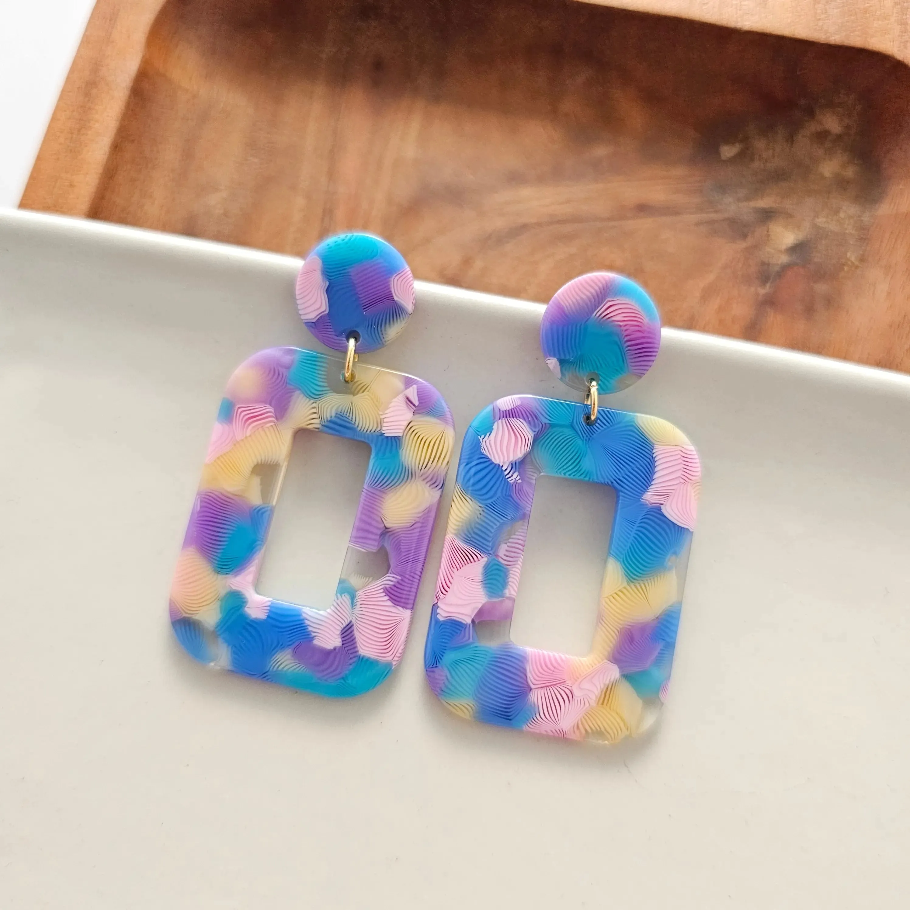 Margot Earrings Watercolor by Spiffy & Splendid