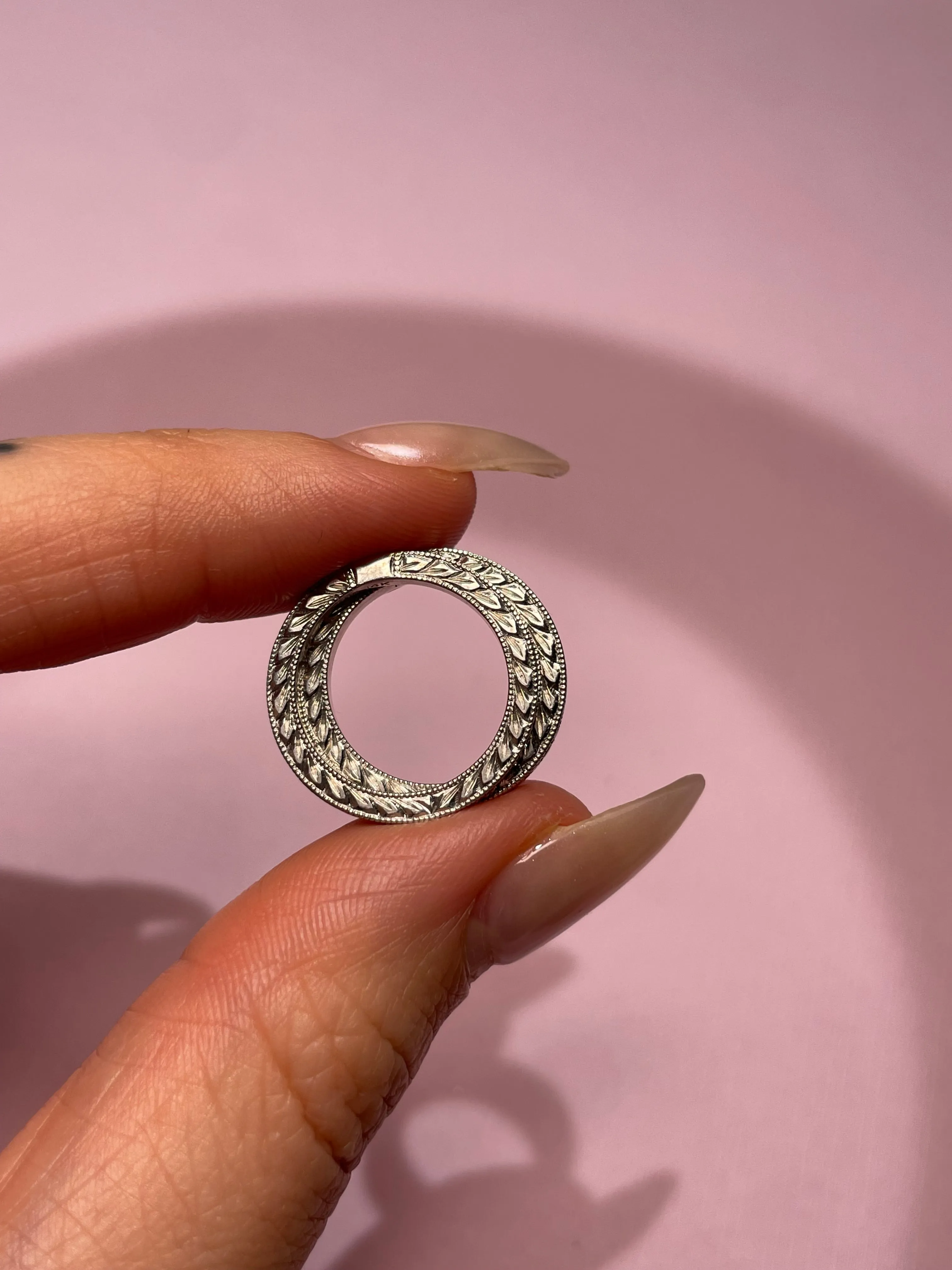 Matching White Gold Diamond Pinky Rings