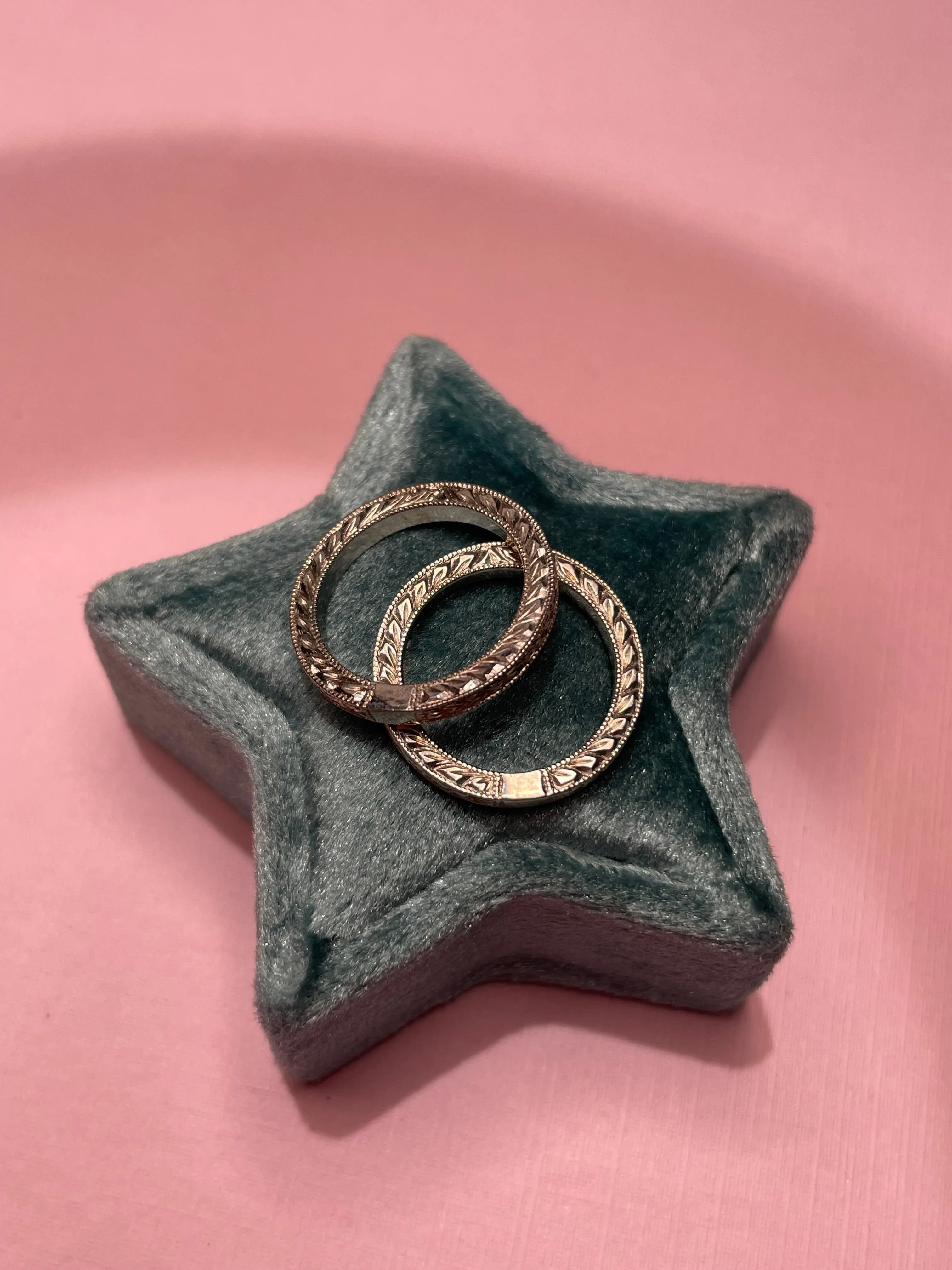 Matching White Gold Diamond Pinky Rings