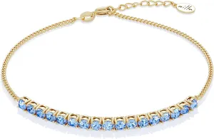 Milla Anklets for Women Waterproof - 14K Gold Plated Anklets and Sterling Silver Plated Ankle Bracelets for Women.