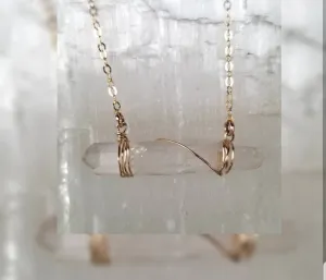Mommy and Me Crystal Bar Necklace Set