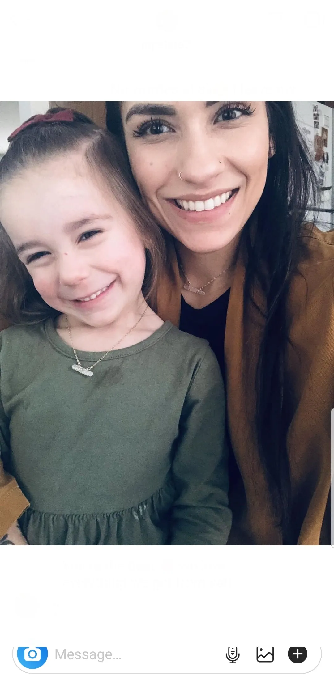 Mommy and Me Crystal Bar Necklace Set