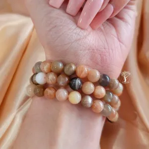 Moonstone Mix Bracelet for New Begginings, Artistic Expression, Creativity & Manifestation