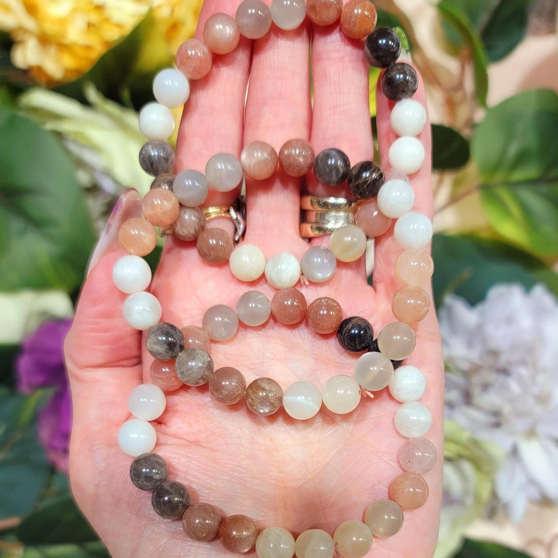 Moonstone Mix Bracelet (High Quality) for New Begginings, Artistic Expression, Creativity & Manifestation