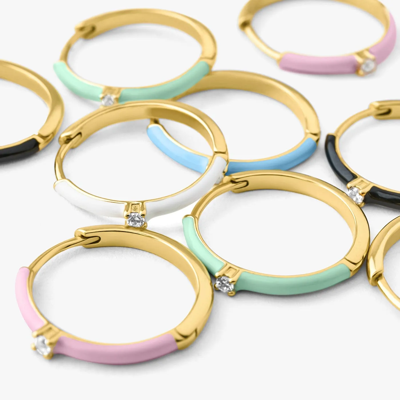 Moss Hoop Earrings Gold