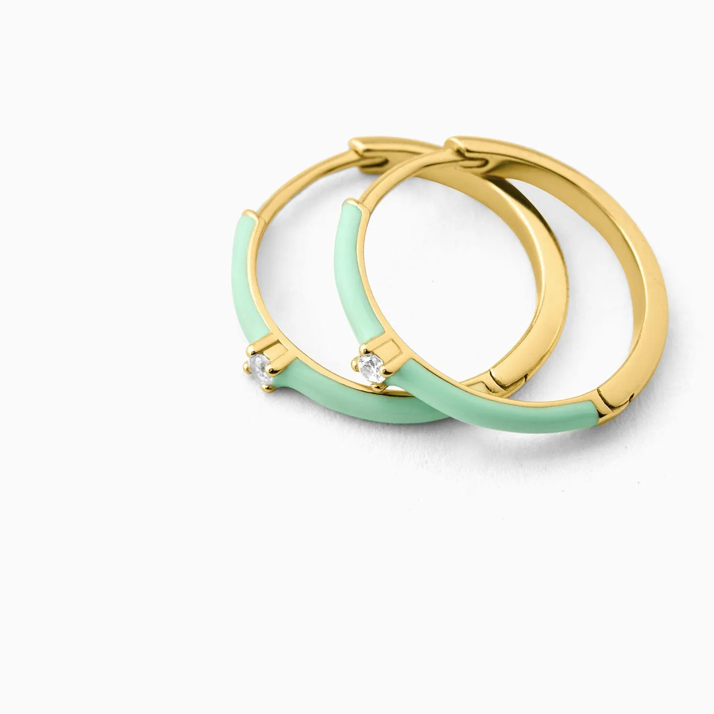 Moss Hoop Earrings Gold