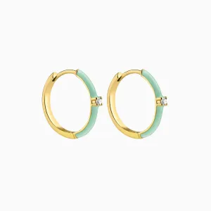 Moss Hoop Earrings Gold