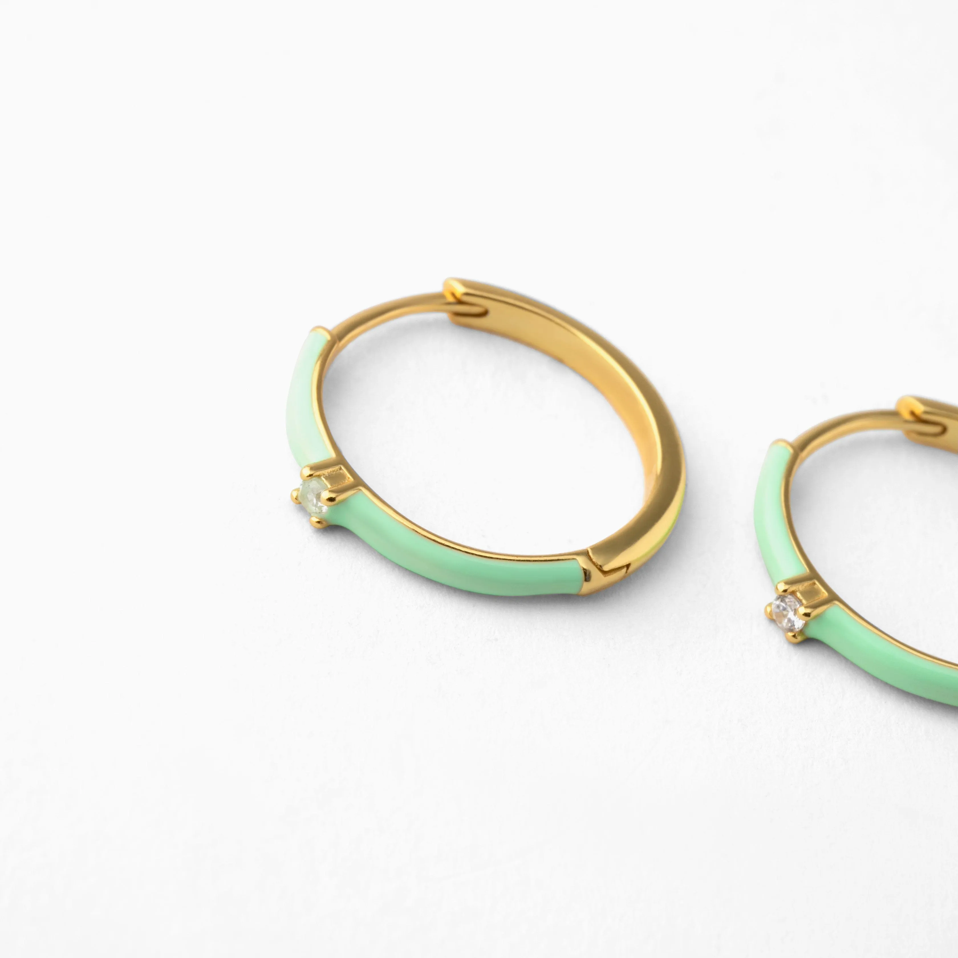 Moss Hoop Earrings Gold