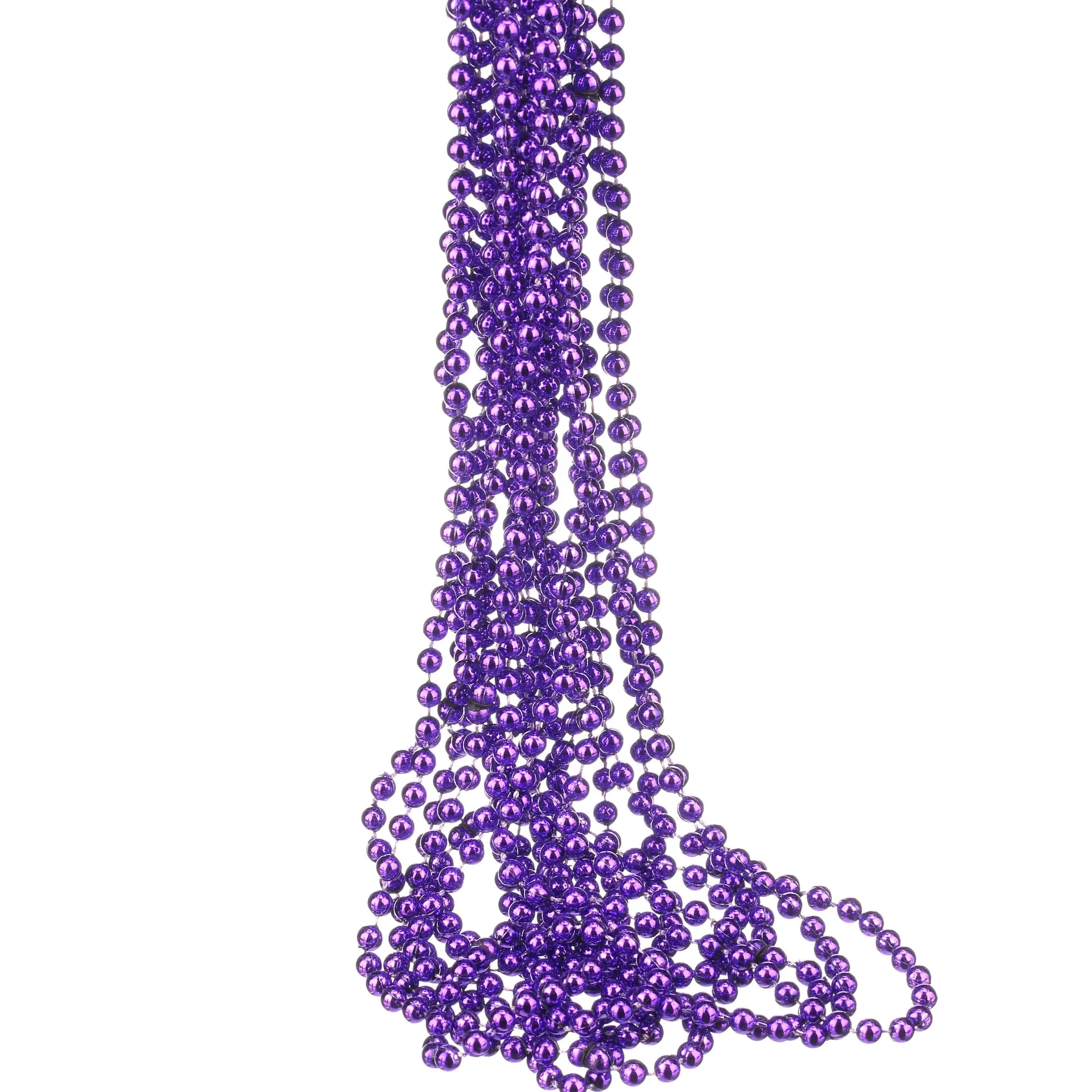 Multicolor Mardi Gras Plastic Beads, 33" by