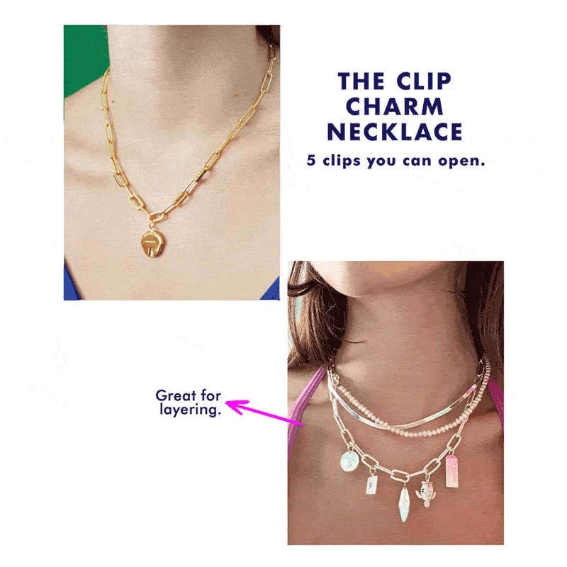 National Park Clip Necklace Bundle, 5 silver charms