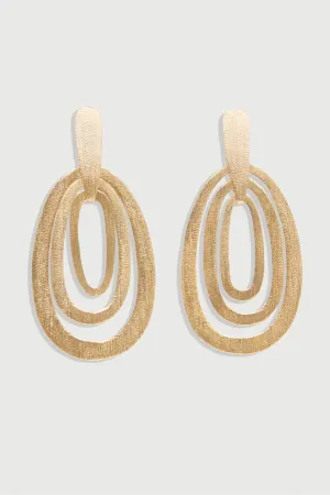Nested Oval Drop Earrings