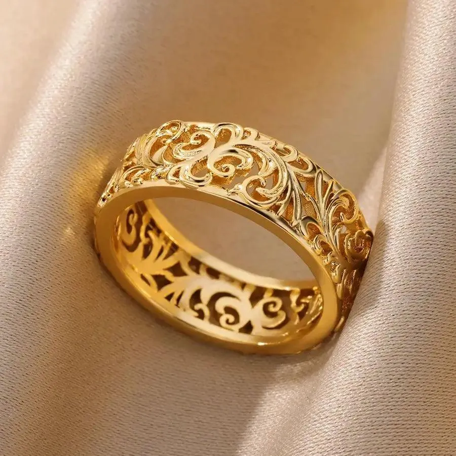 New In Twisted Snake Rings For Women and Girls - 14K Gold Colour Stainless Steel Aesthetic Luxury Vintage Rings