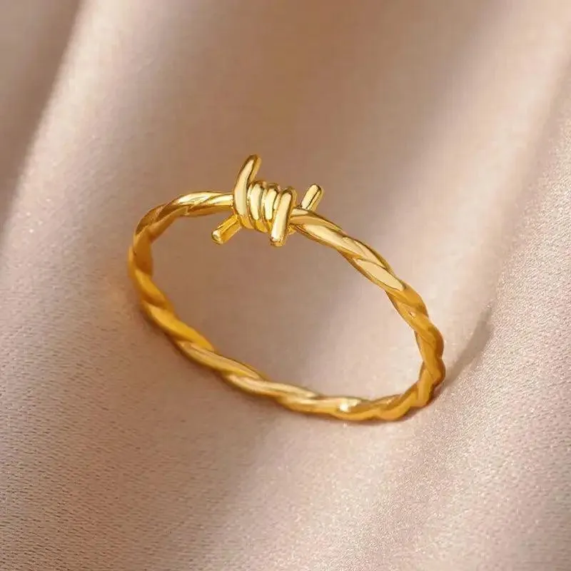 New In Twisted Snake Rings For Women and Girls - 14K Gold Colour Stainless Steel Aesthetic Luxury Vintage Rings