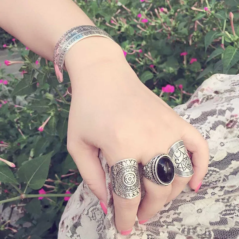 New Tribal Tibetan Silver Plated Vintage Ring