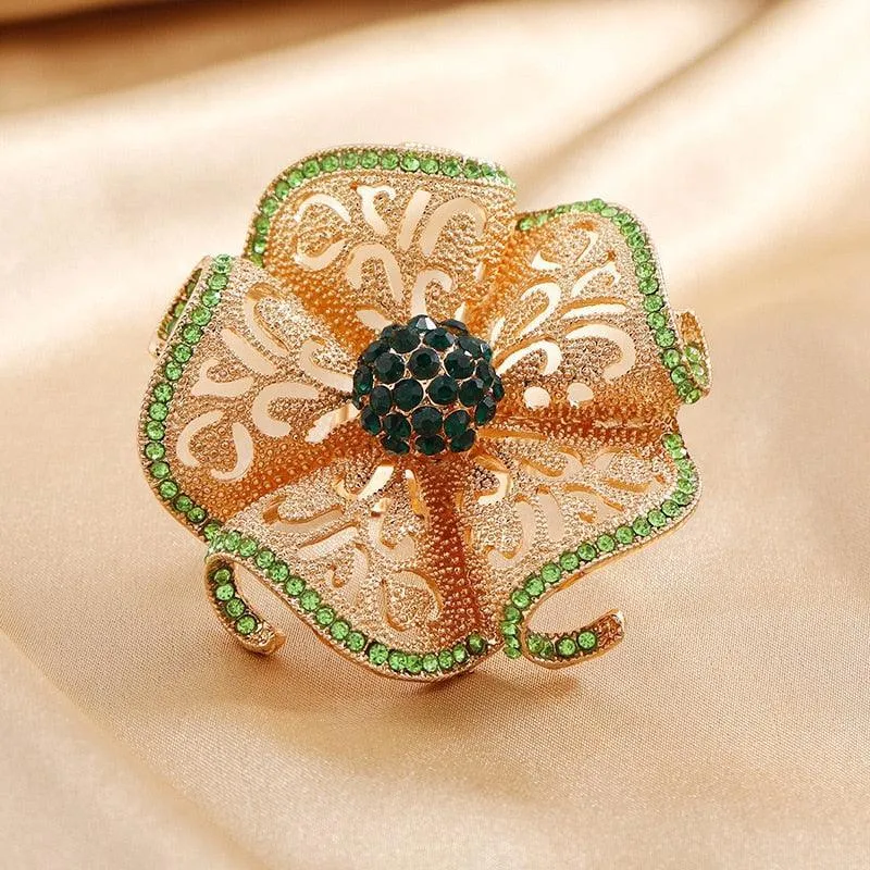 NEW VINTAGE RINGS Princess Queen Big Geometric Hollow Flower Chunky Bohemian Rings