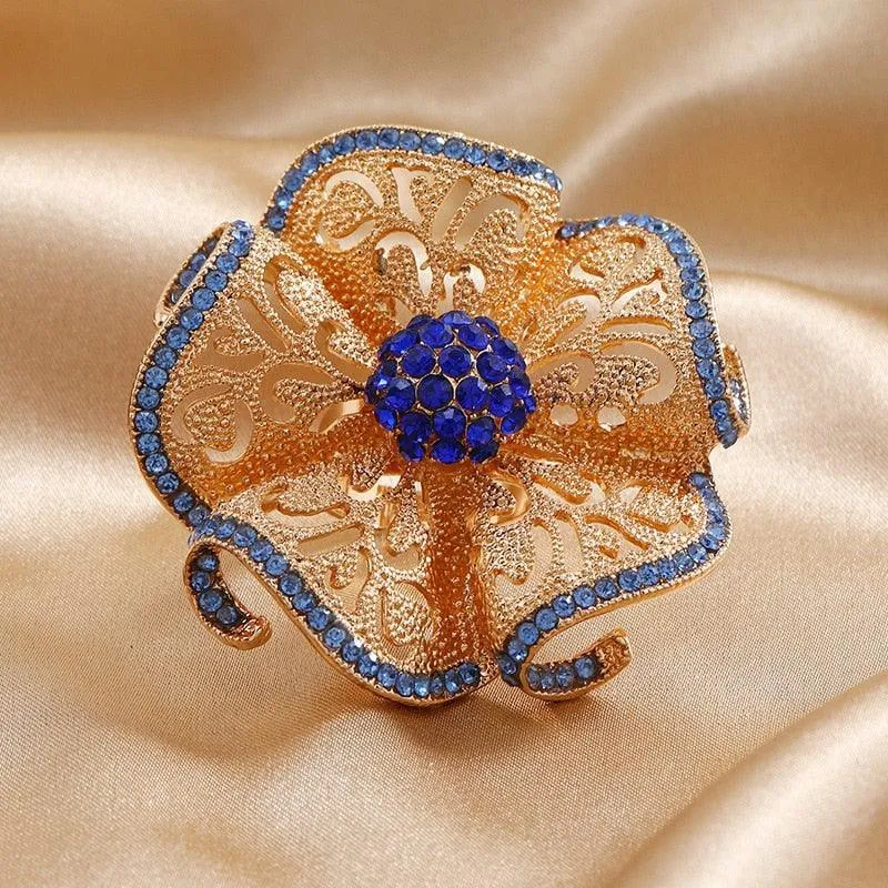 NEW VINTAGE RINGS Princess Queen Big Geometric Hollow Flower Chunky Bohemian Rings