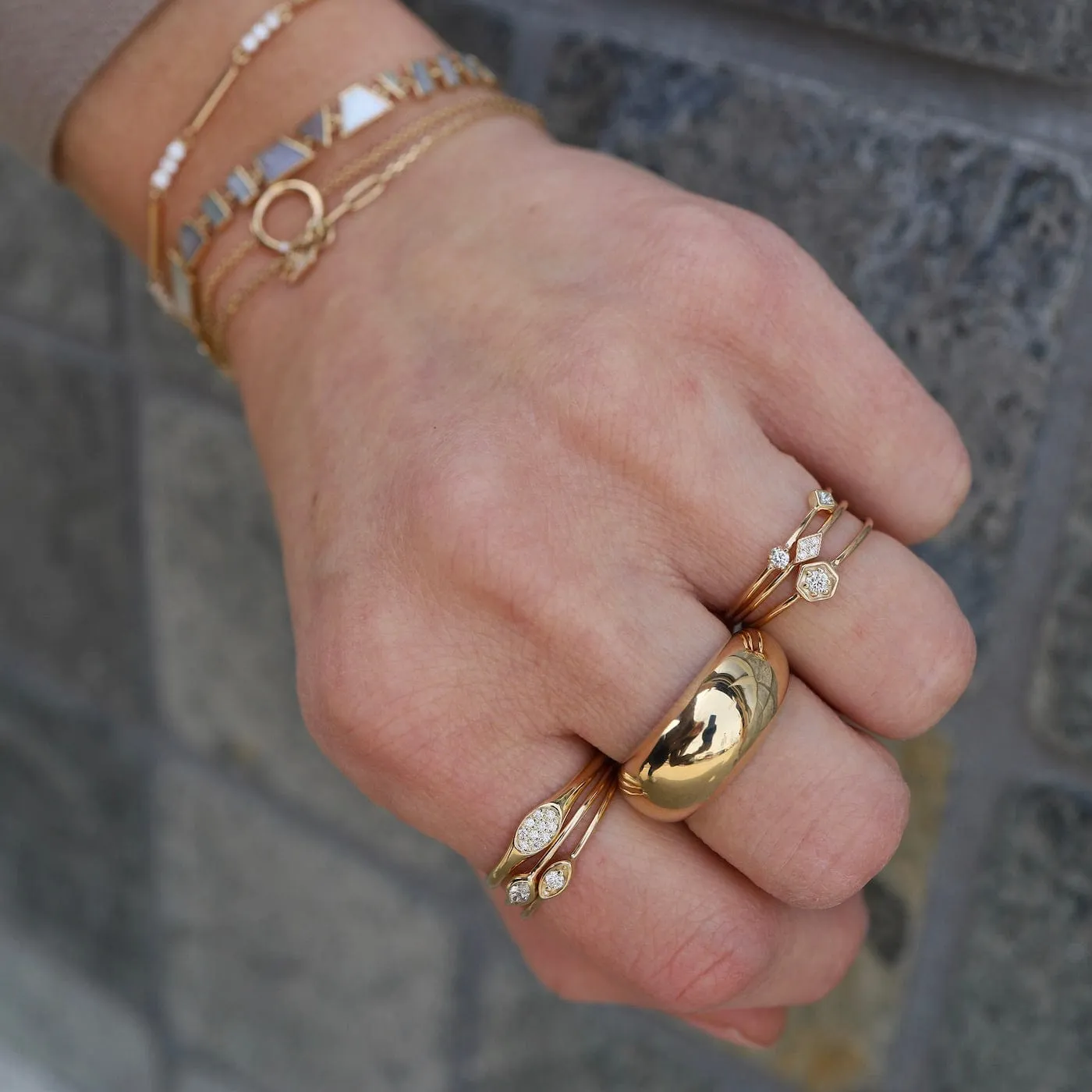 Oval Pavé CZ Signet Ring