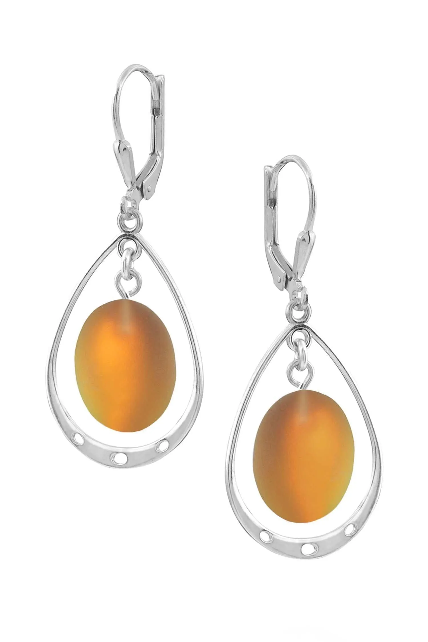 Oval with Loop Earrings