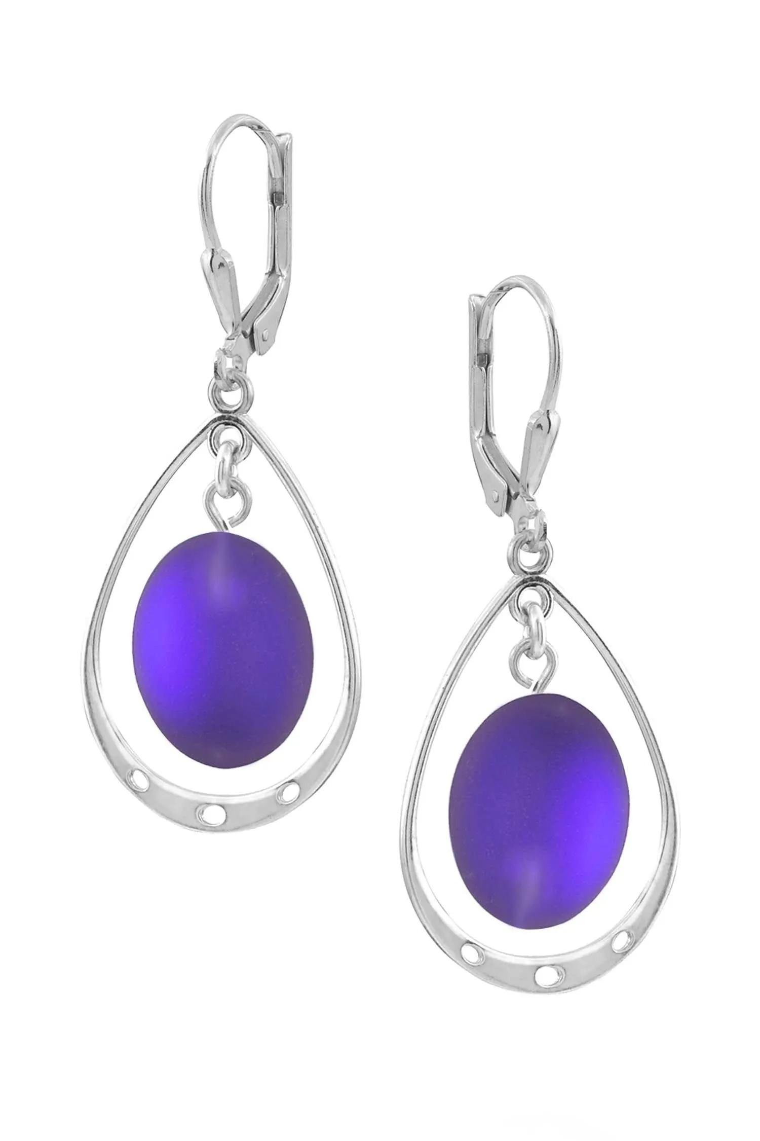 Oval with Loop Earrings