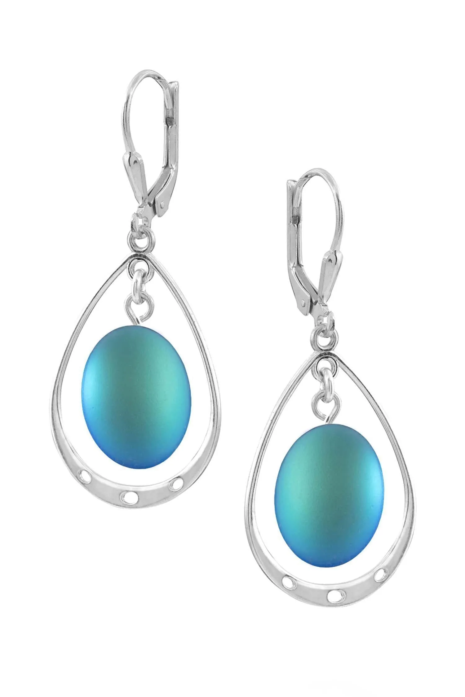 Oval with Loop Earrings