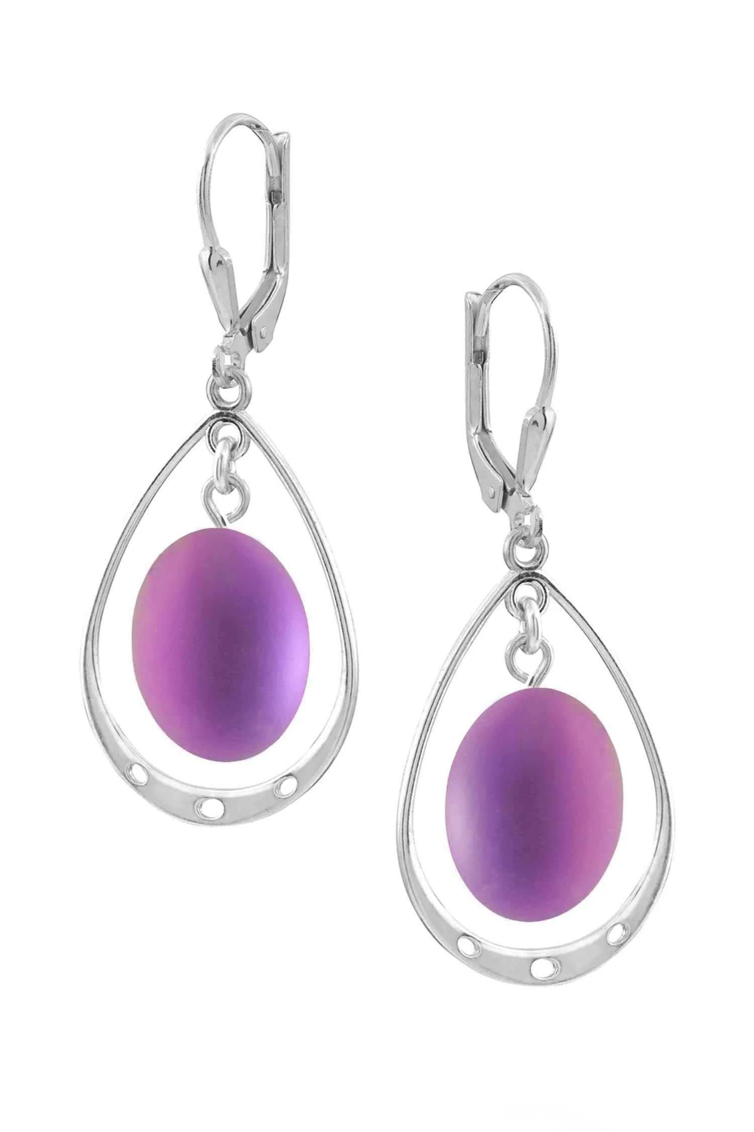 Oval with Loop Earrings