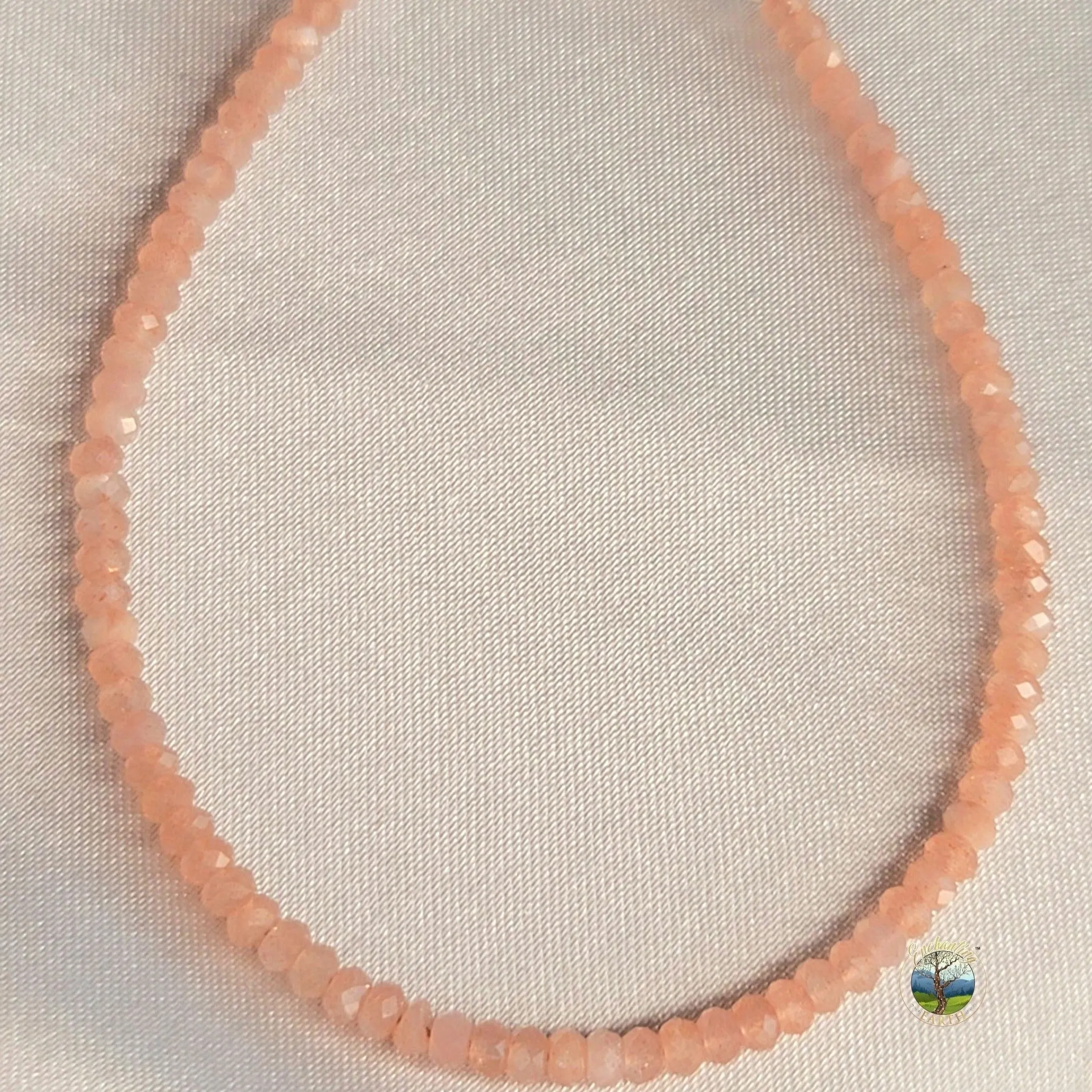 Peach Moonstone Micro Faceted Bracelet  Artistic Expression, Creativity & Manifestation