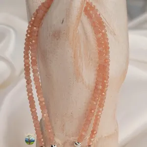 Peach Moonstone Micro Faceted Bracelet  Artistic Expression, Creativity & Manifestation