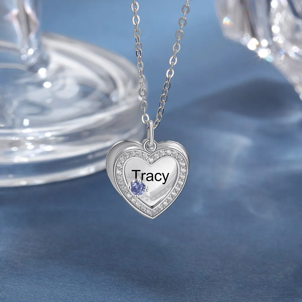 Personalized Engraving Name Zirconia Necklace