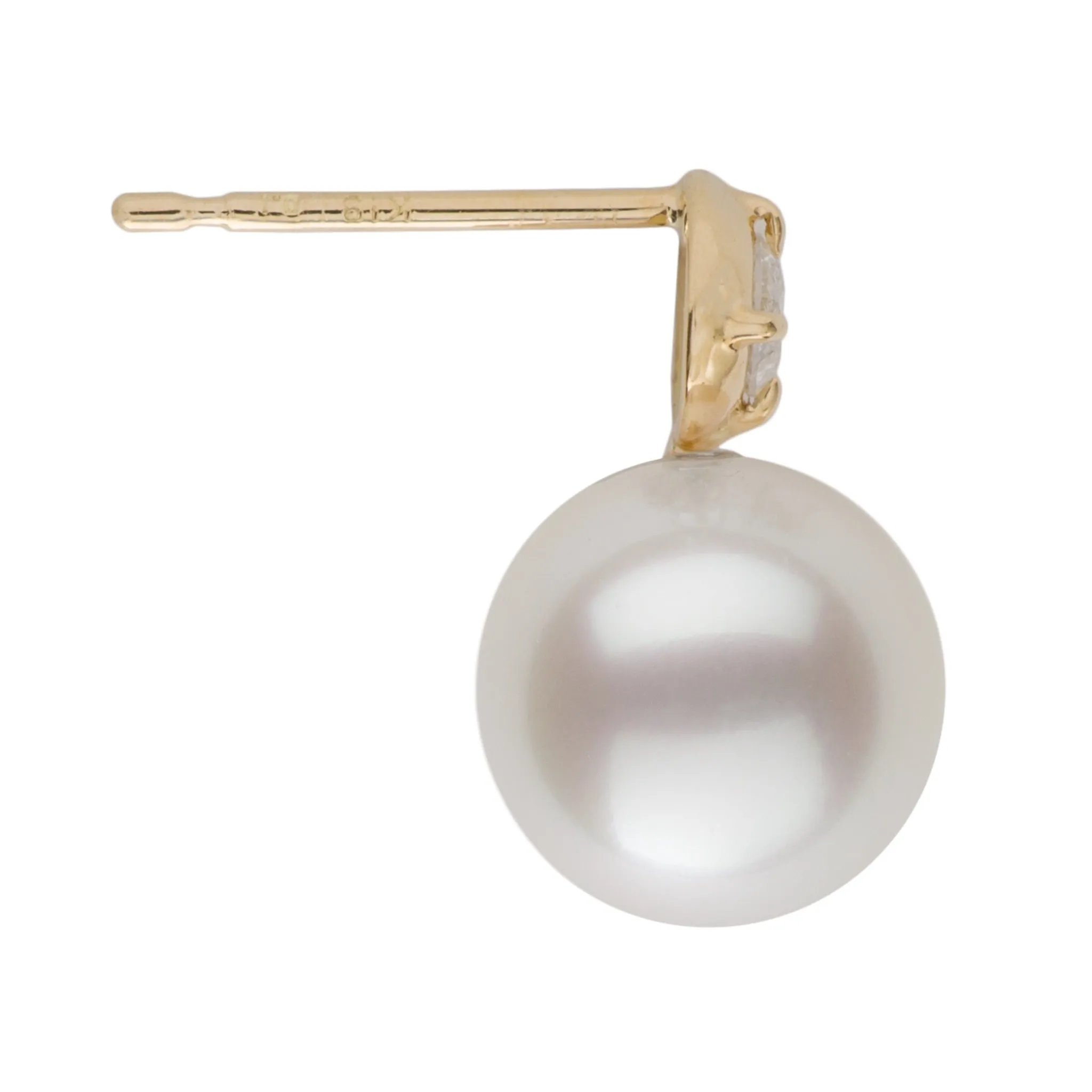 Petite Pearl & Diamond Studs