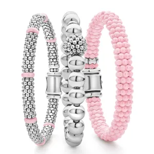 Pink Caviar Ceramic Caviar Beaded Bracelet Gift Set