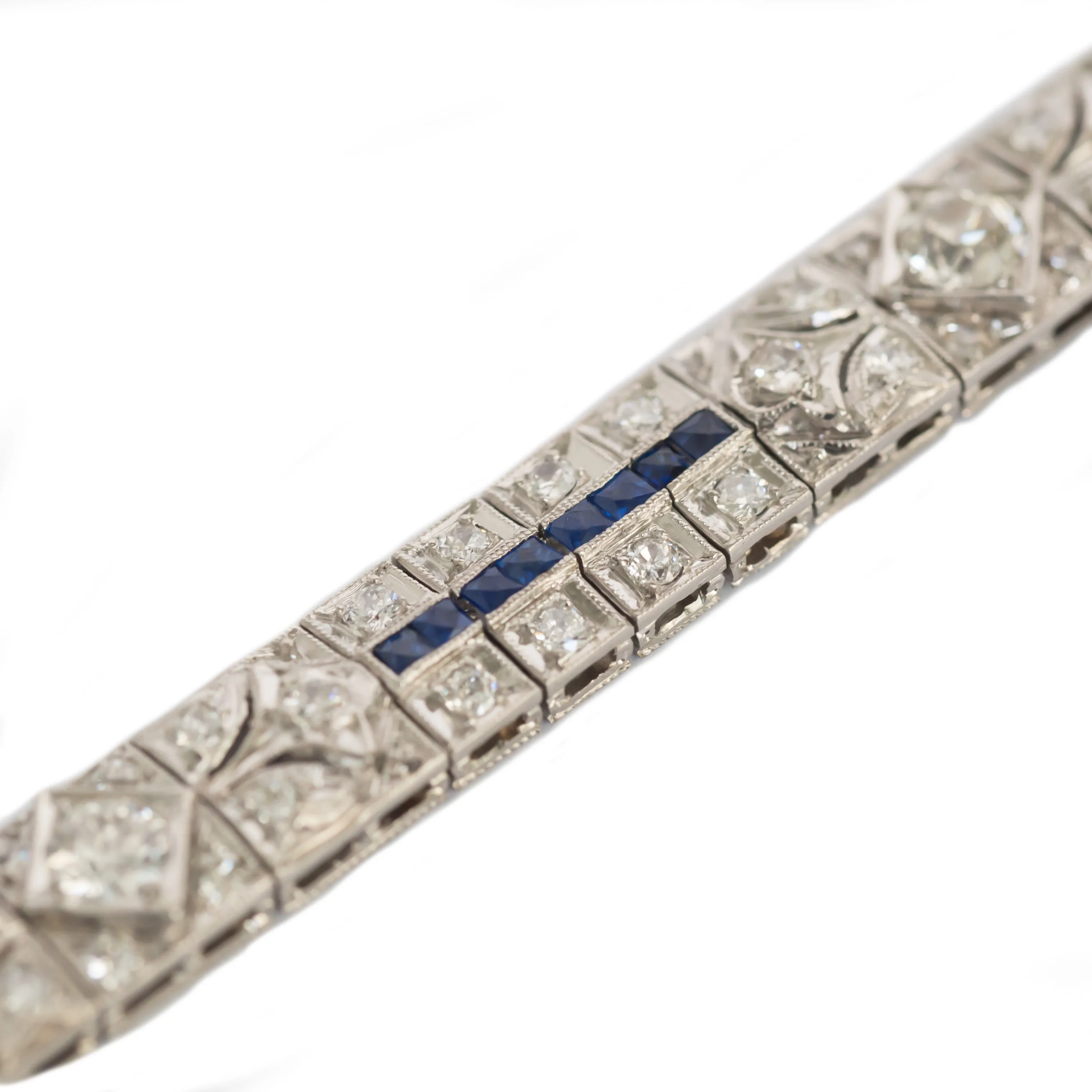 Platinum, Sapphire and Diamond Bracelet