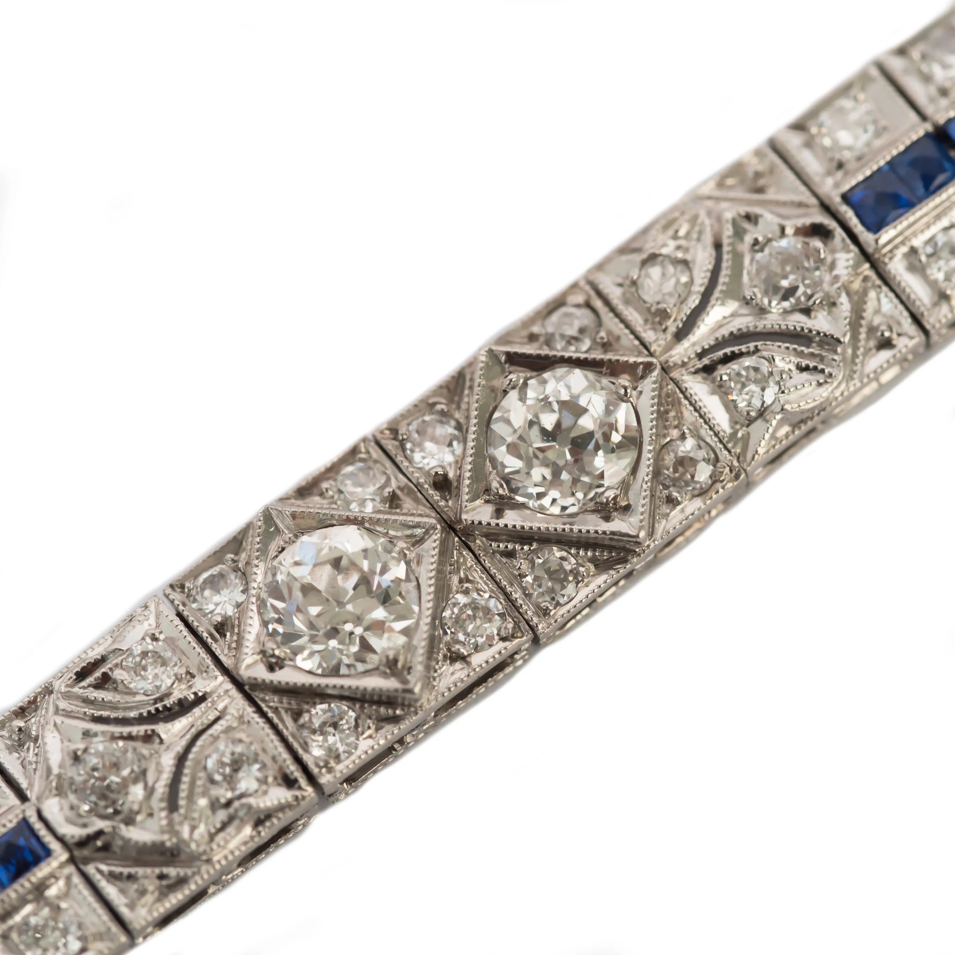 Platinum, Sapphire and Diamond Bracelet