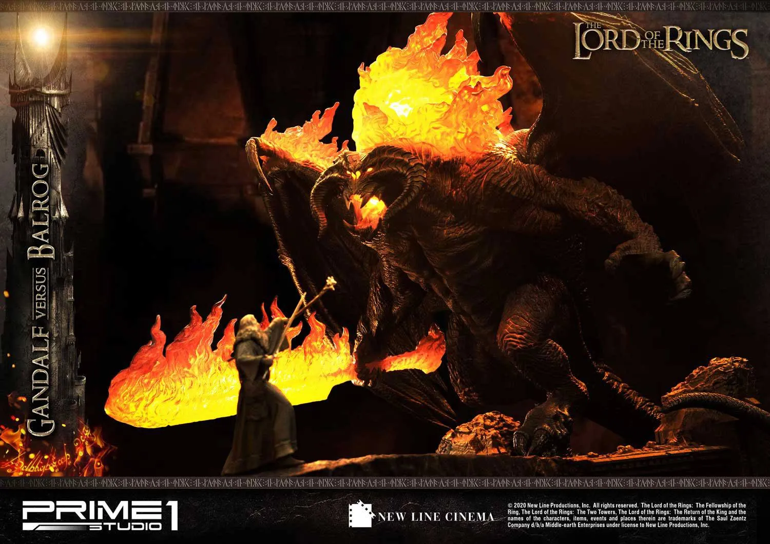 PRIME 1 STUDIOS - The Lord of the Rings - Statue Gandalf Vs. Balrog EXCLUSIVE