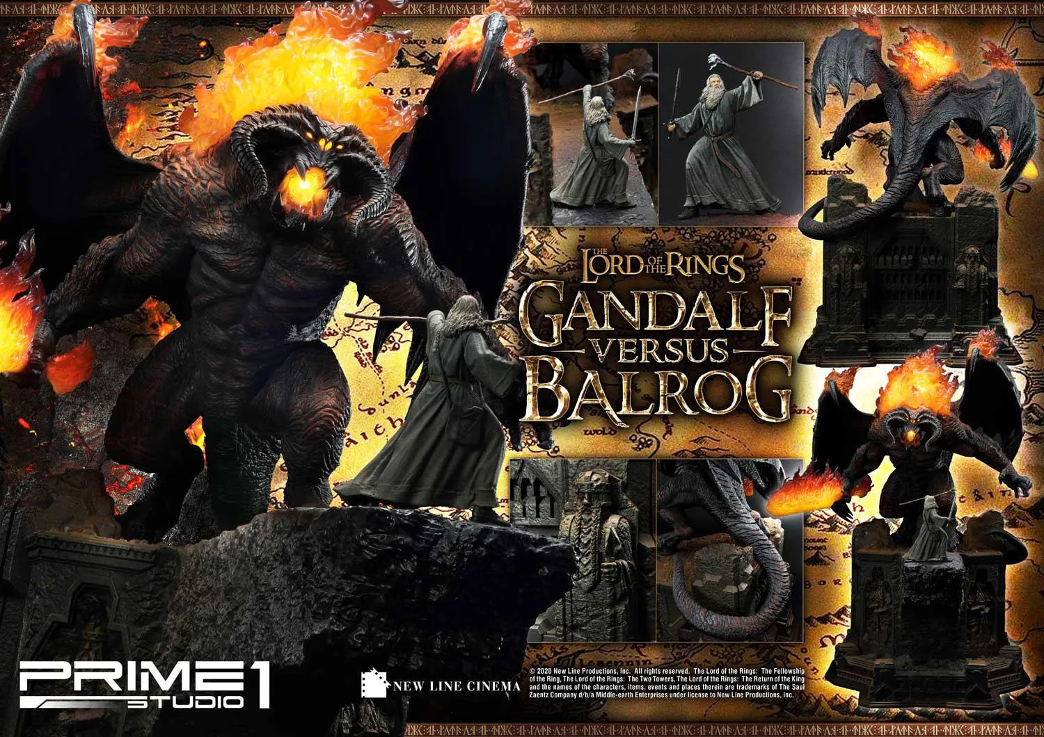 PRIME 1 STUDIOS - The Lord of the Rings - Statue Gandalf Vs. Balrog EXCLUSIVE