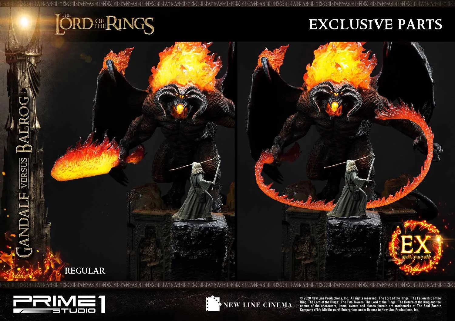 PRIME 1 STUDIOS - The Lord of the Rings - Statue Gandalf Vs. Balrog EXCLUSIVE