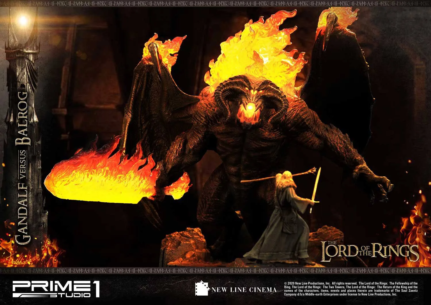 PRIME 1 STUDIOS - The Lord of the Rings - Statue Gandalf Vs. Balrog EXCLUSIVE