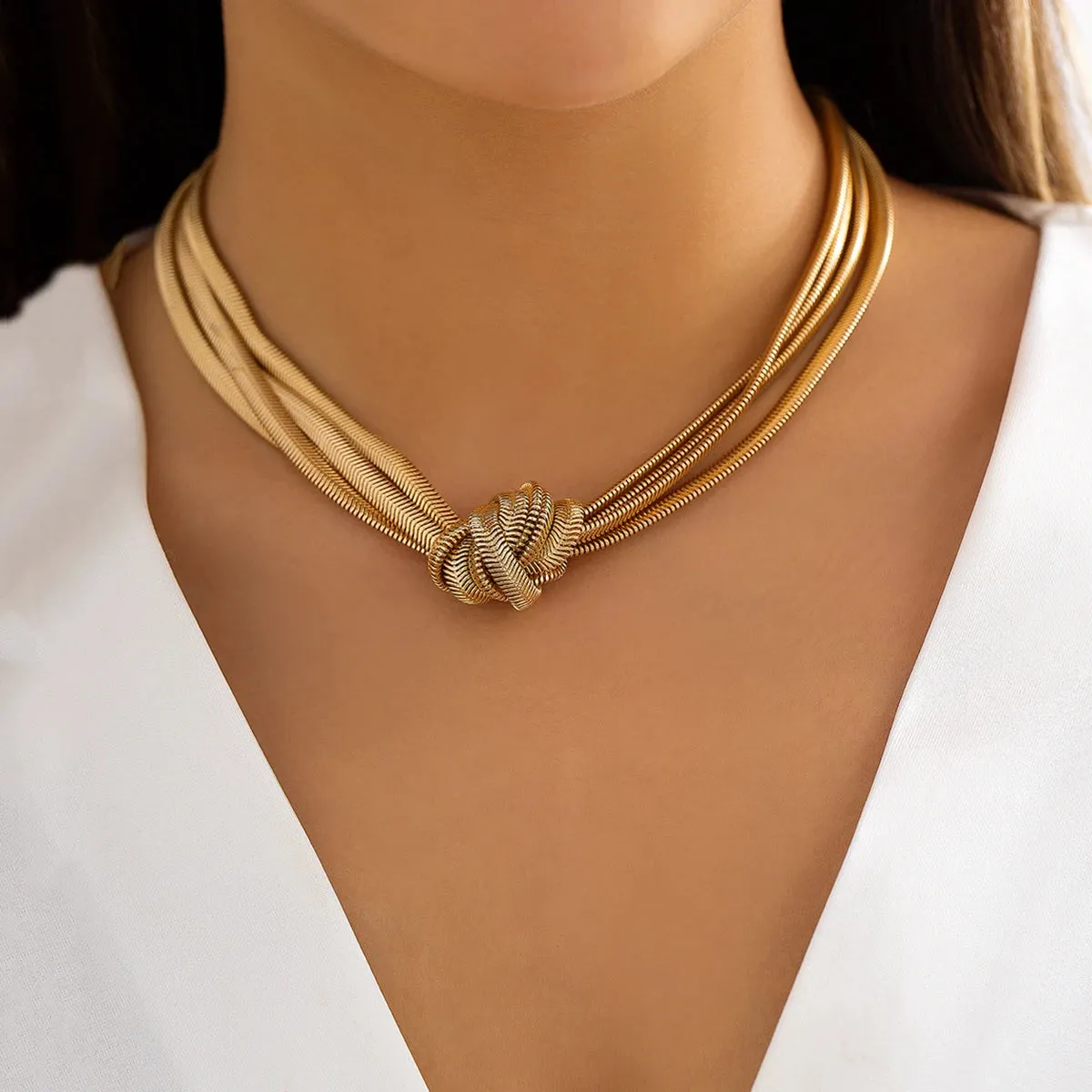 Punk Geometric Choker Necklace