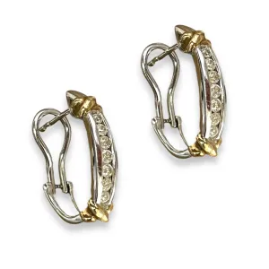 Radiant 10K White Gold Diamond Drop Earrings