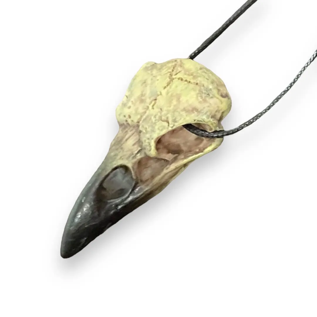 Raven Skull Pendant Necklace