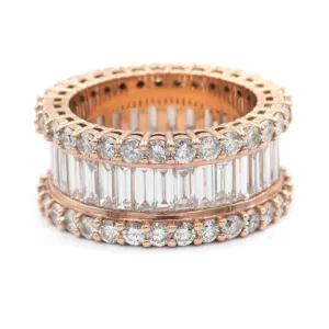 Rose Gold Royal Baguette Ring