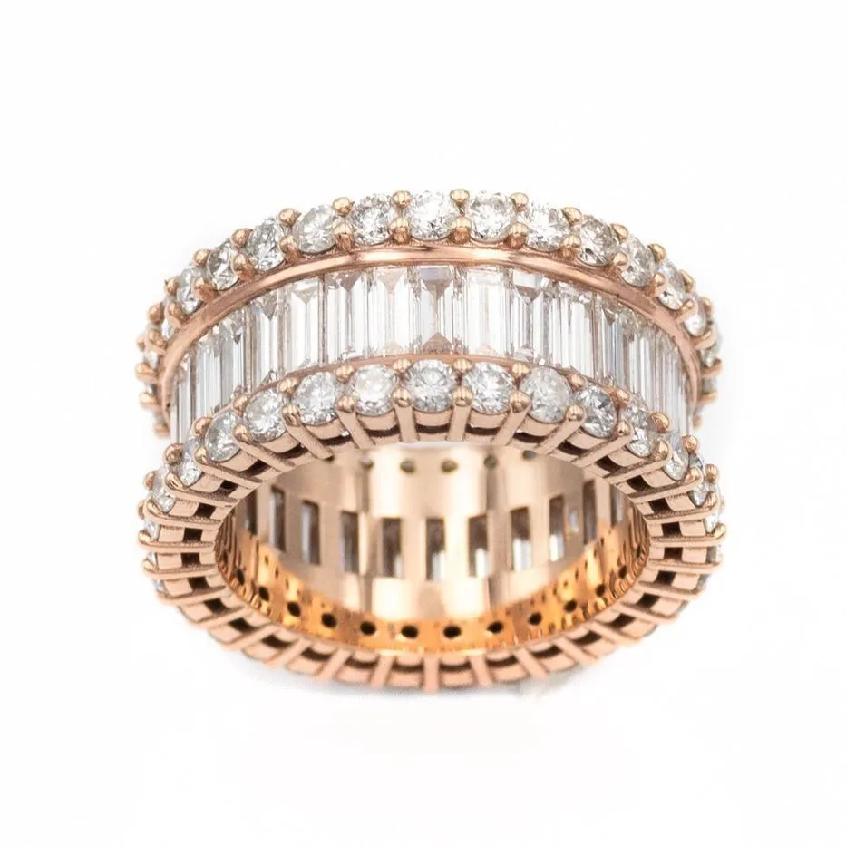 Rose Gold Royal Baguette Ring
