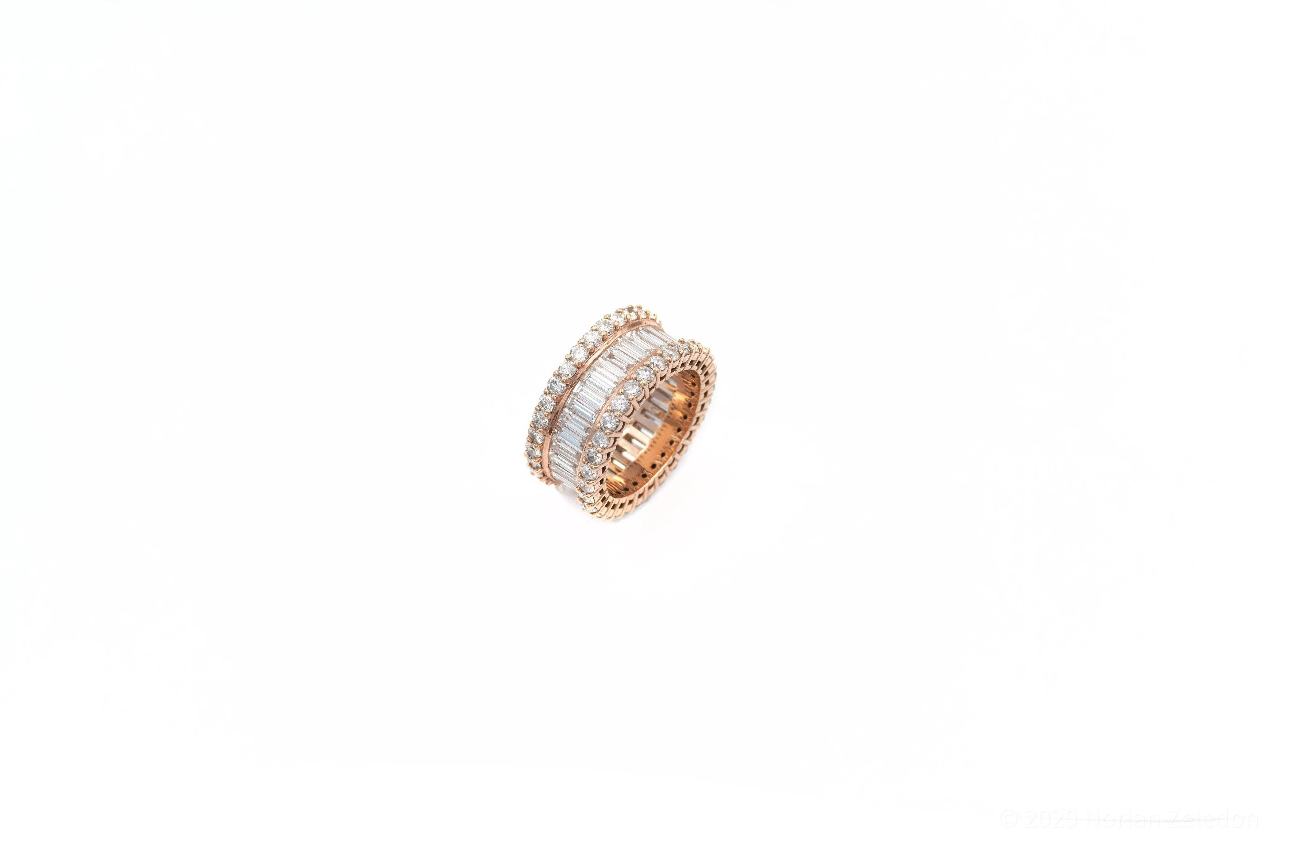 Rose Gold Royal Baguette Ring