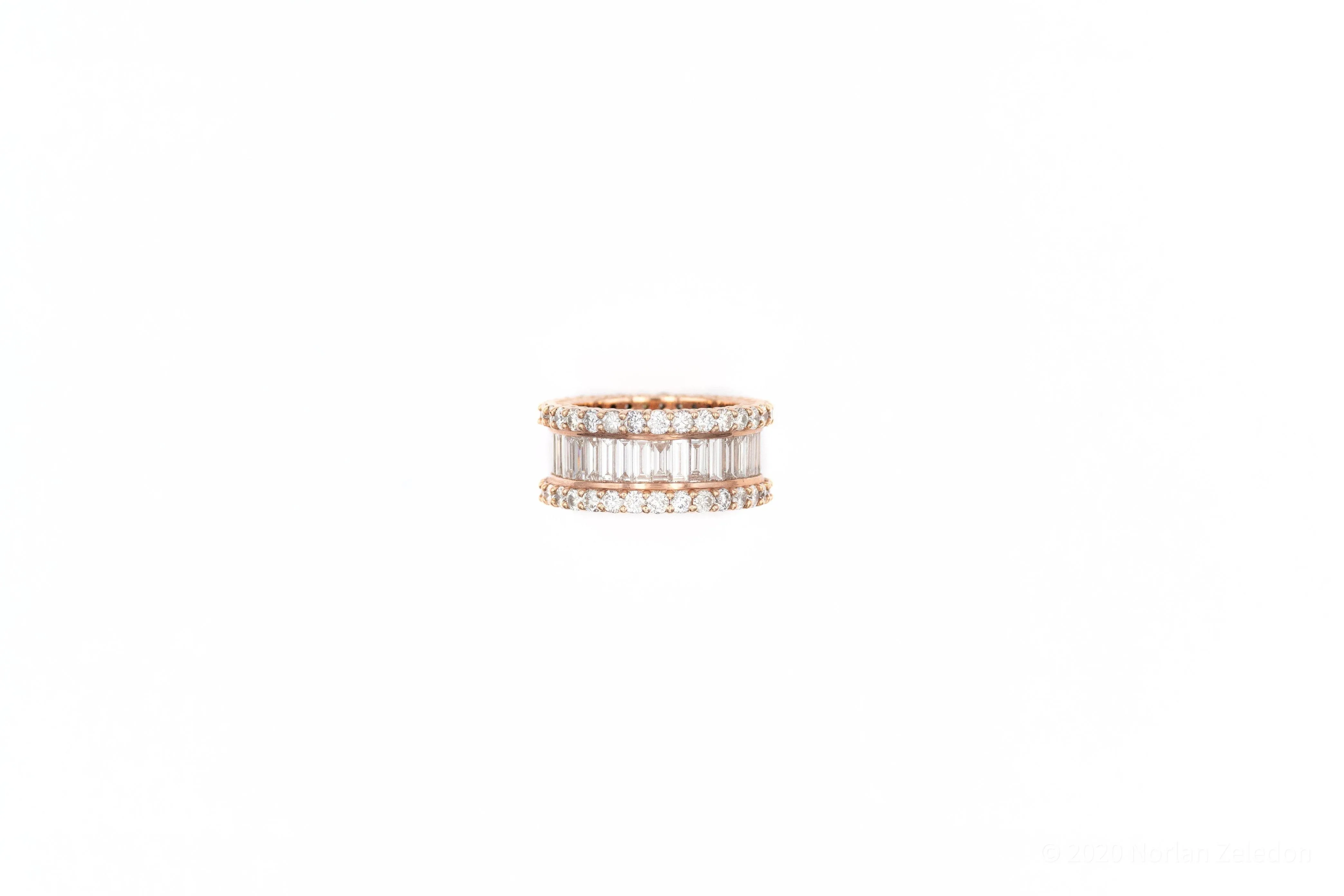 Rose Gold Royal Baguette Ring