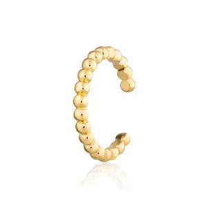 Scream Pretty Solder Dot Bead Single Ear Cuff: 18ct Gold Plate