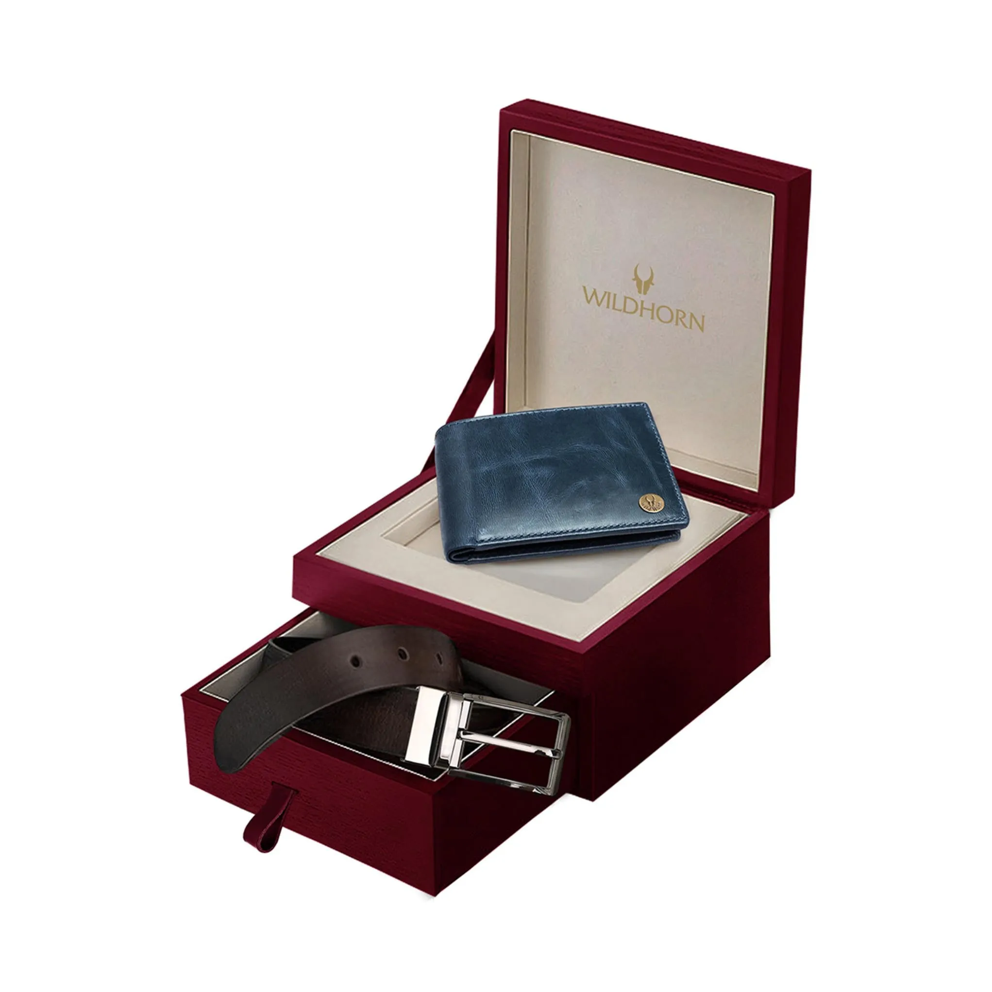 SEYMOUR Leather Wallet & Belt Gift Hamper for Men