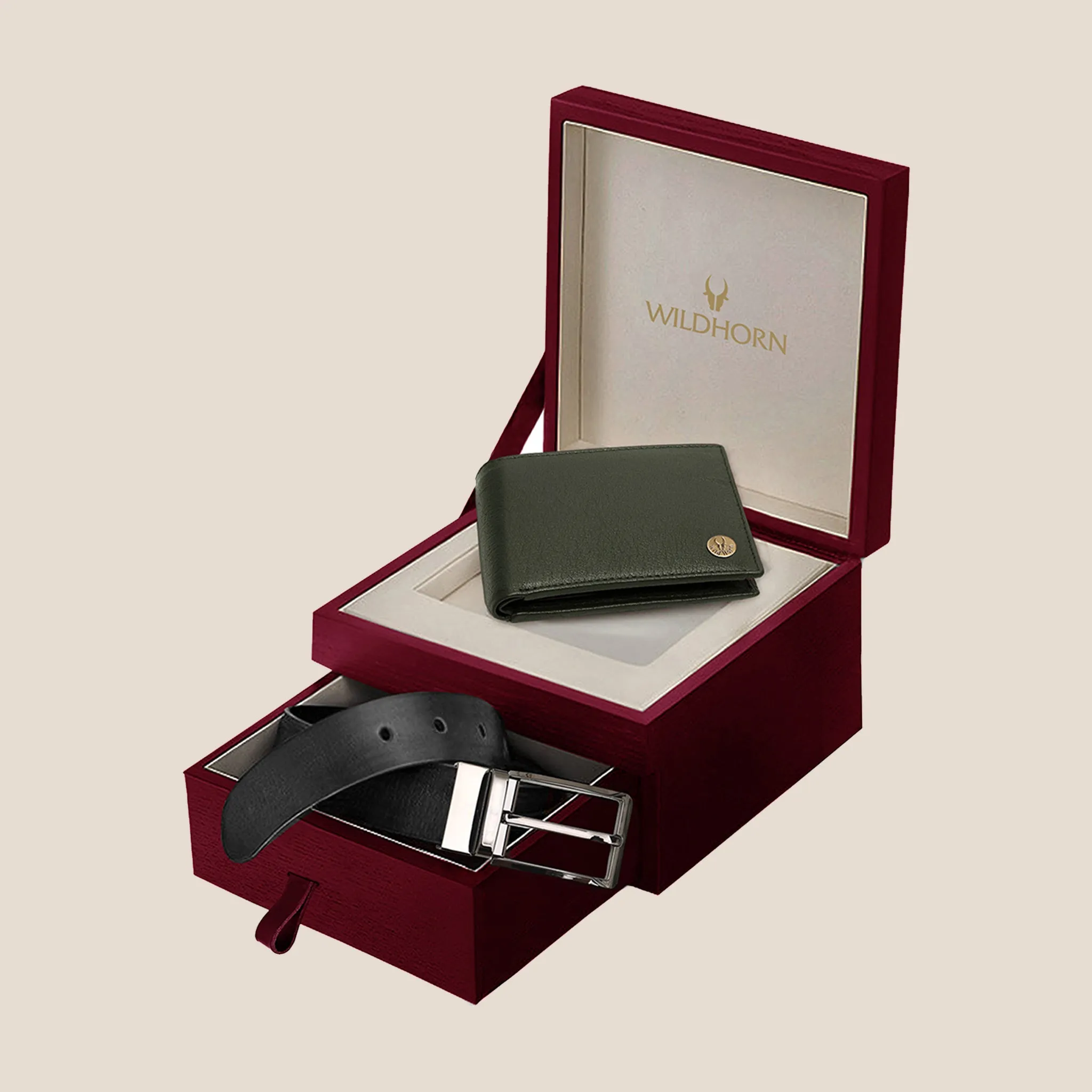 SEYMOUR Leather Wallet & Belt Gift Hamper for Men
