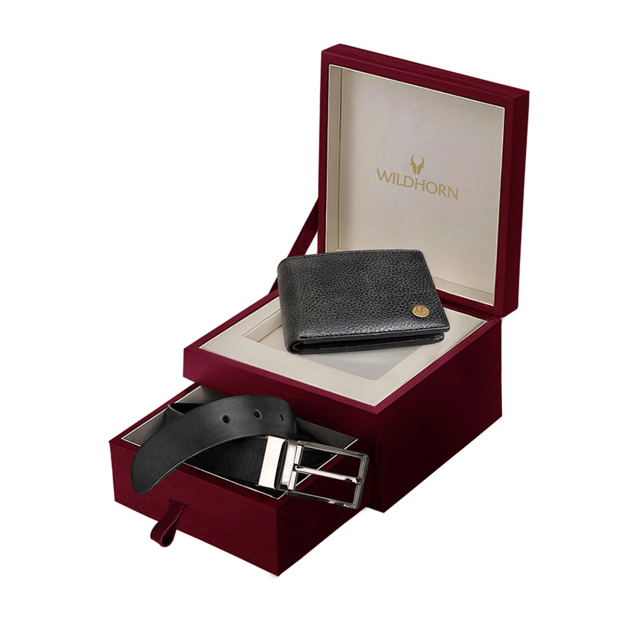 SEYMOUR Leather Wallet & Belt Gift Hamper for Men