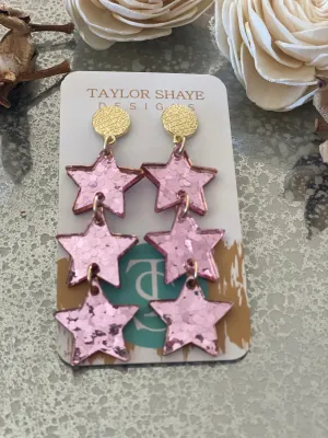 Shayla Sparkles Triple Star Earrings